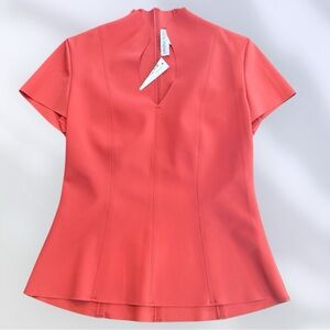 MARIA PINTO Makiko Top Sunstone Cap Sleeve V Neck Size Small